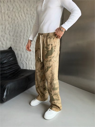 SARI KAMUFLAJ BAGGY PANTOLON