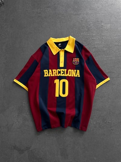 SARI SIRT 10 BARCELONA TSHİRT