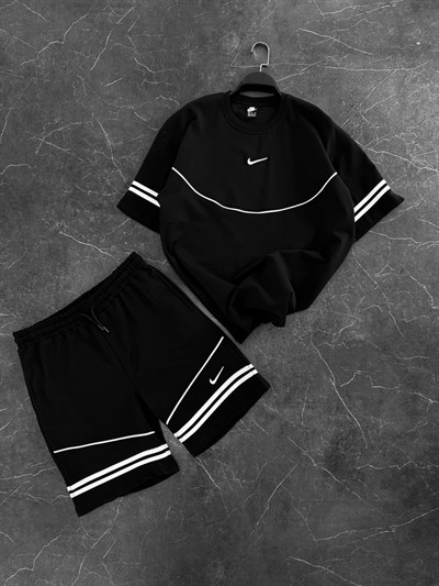 SİYAH ARABİYE ŞORTLU TAKIM