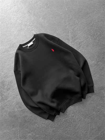 SİYAH BASİC POLO SWEAT