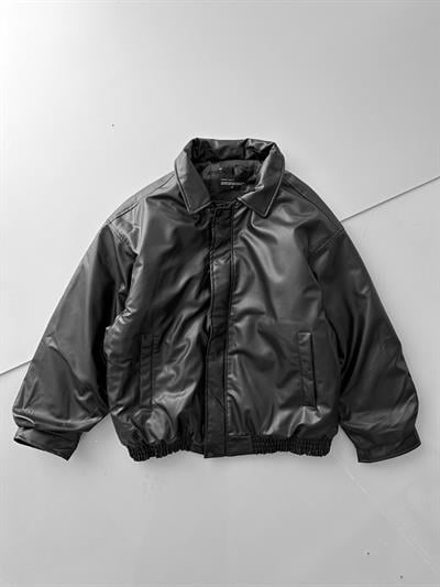 Siyah Bomber Deri Ceket