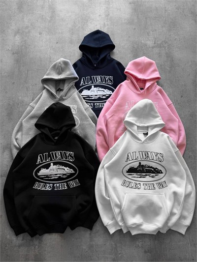 SİYAH CORTEİZ ALWAYS KAPŞONLU SWEAT