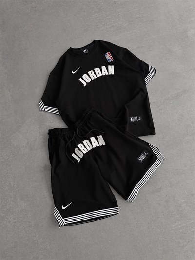 SİYAH CP JORDAN ŞORTLU TAKIM