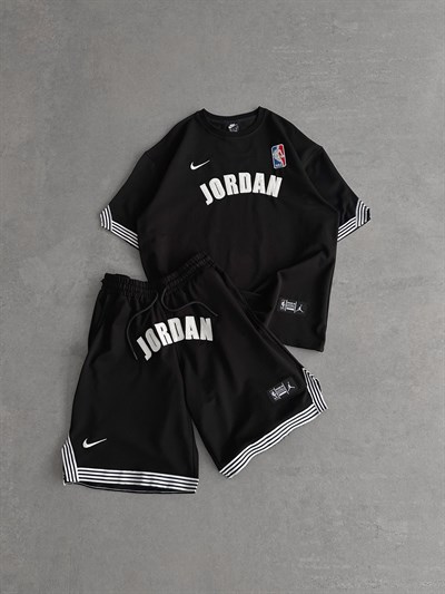 SİYAH CP JORDAN ŞORTLU TAKIM