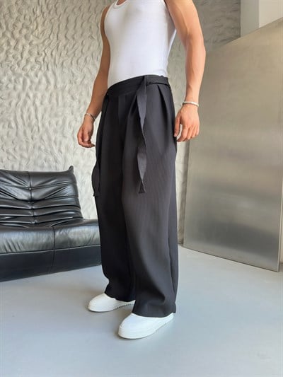 SİYAH FİTİLLİ BAGGY PANTOLON