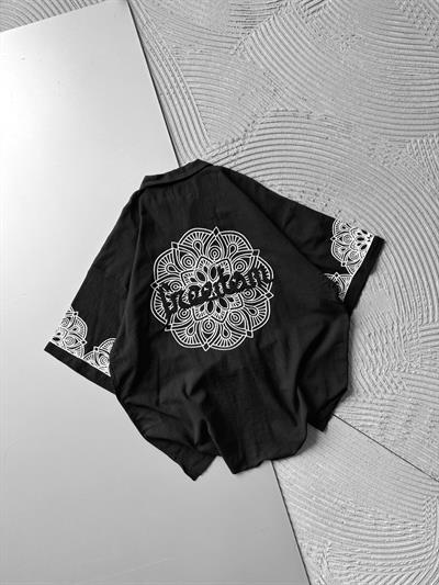 SİYAH FREEDOM KETEN GÖMLEK