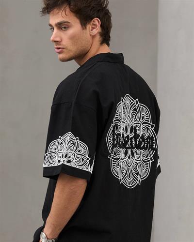 SİYAH FREEDOM KETEN GÖMLEK