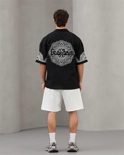 SİYAH FREEDOM KETEN GÖMLEK