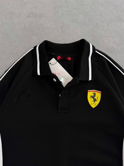 SİYAH GARNİ FERRARİ TSHİRT