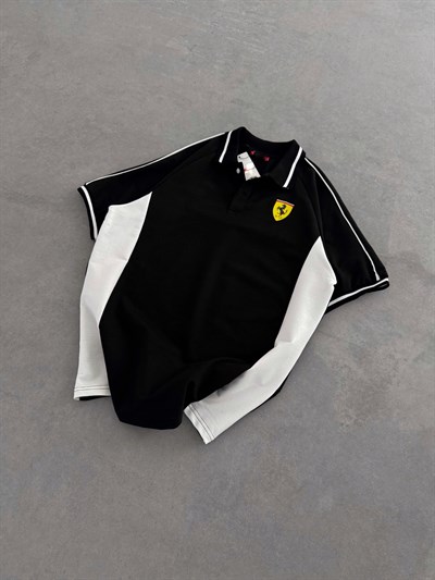 SİYAH GARNİ FERRARİ TSHİRT