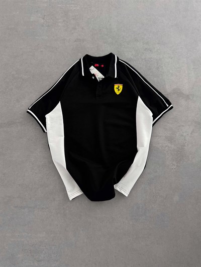 SİYAH GARNİ FERRARİ TSHİRT