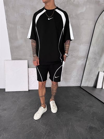 SİYAH GARNİ ŞORTLU NİKE TAKIM