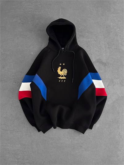 SİYAH KAPŞON FRANSA SWEAT