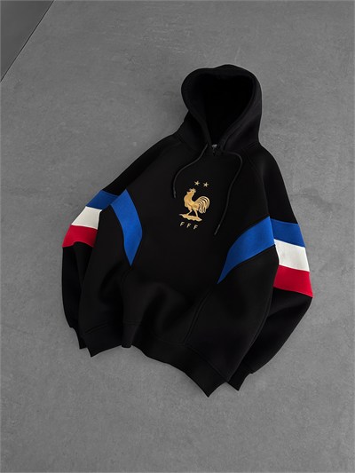SİYAH KAPŞON FRANSA SWEAT