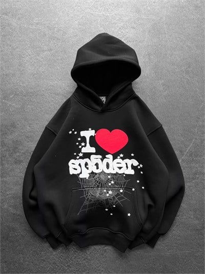 SİYAH KAPŞONLU SP5DER SWEAT
