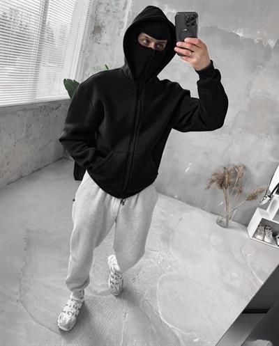 Siyah Ninja Hoodie