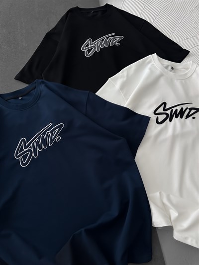 SİYAH ORTA KONTÜR STWD TSHİRT
