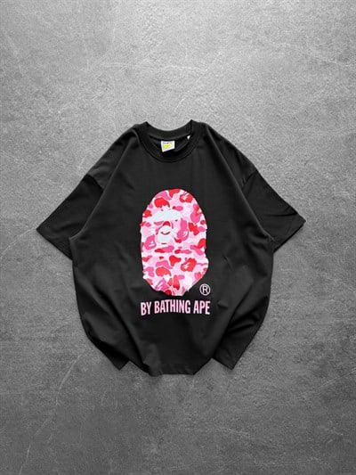 SİYAH PEMBE BAPE TSHİRT