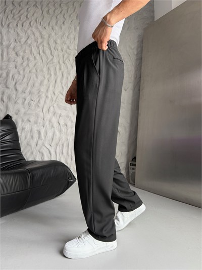 SİYAH PİLELİ BAGGY KUMAŞ PANTOLON