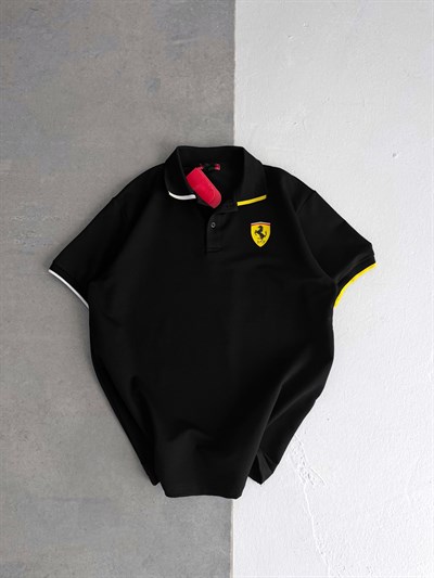 SİYAH POLO FERRARİ TSHİRT