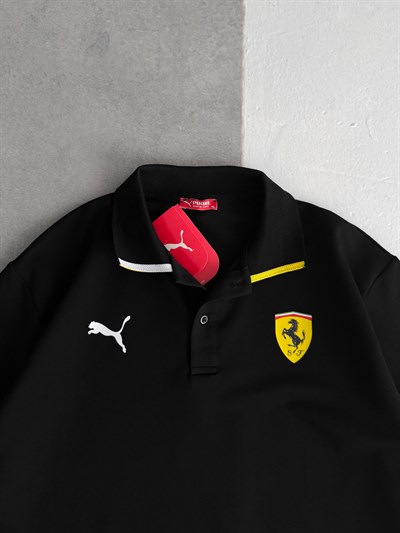 SİYAH POLO FERRARİ TSHİRT