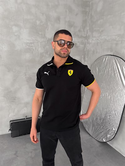 SİYAH POLO FERRARİ TSHİRT