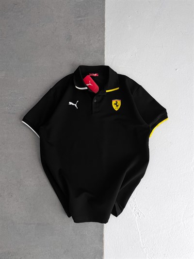SİYAH POLO FERRARİ TSHİRT