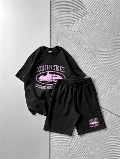 SİYAH ŞORTLU CORTEIZ TAKIM