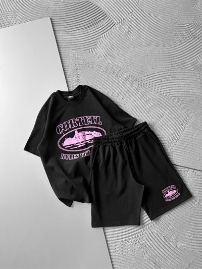 SİYAH ŞORTLU CORTEIZ TAKIM