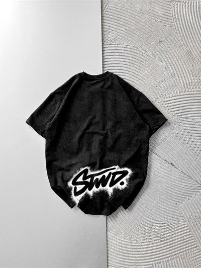 SİYAH SPREY STWD TSHİRT