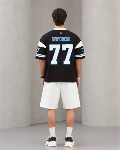 SİYAH STORM 77 TSHİRT