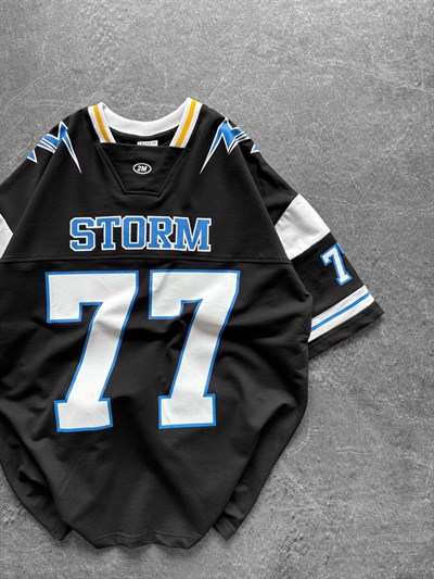 SİYAH STORM 77 TSHİRT