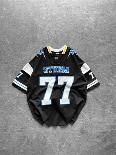 SİYAH STORM 77 TSHİRT