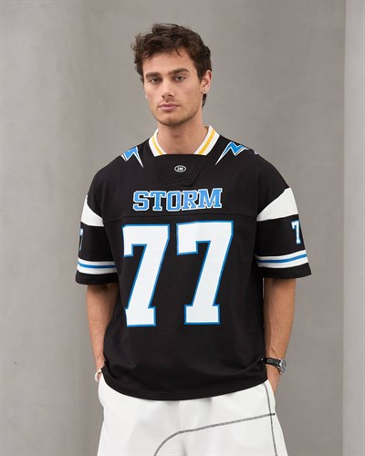 SİYAH STORM 77 TSHİRT