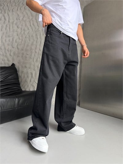 SİYAH SÜPER BAGGY KOT PANTOLON
