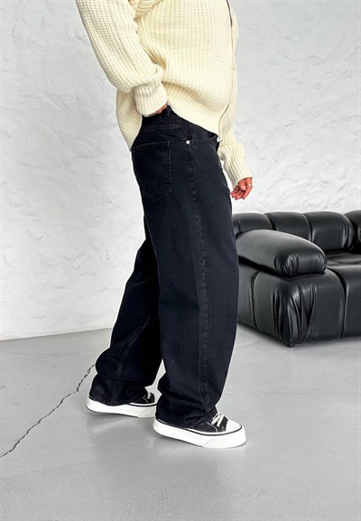SİYAH TAM BAGGY PANTOLON