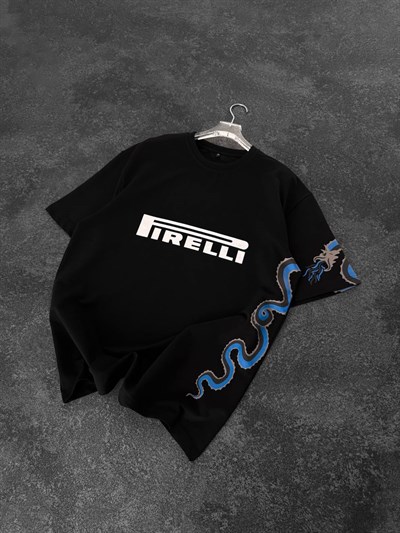 SİYAH YAN EJDER TSHİRT