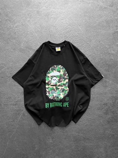 SİYAH YEŞİL BAPE TSHİRT