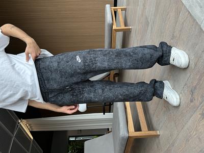 Siyah Yıkama Yazı Nike Eşofman