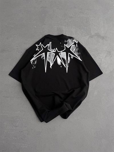 SİYAH YILDIZ TAŞLI TSHİRT