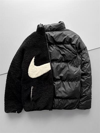 Tam Siyah Çift Nike Mont