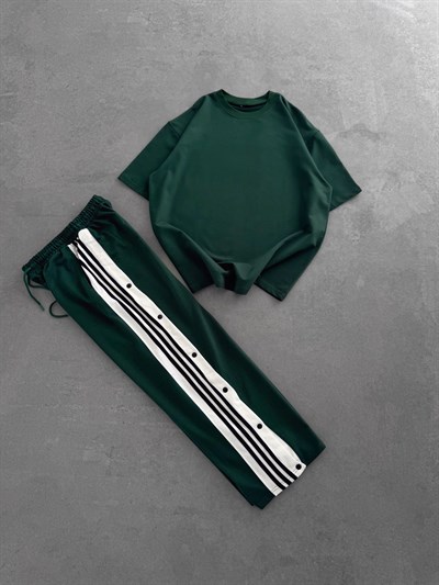 YEŞİL YAN DÜĞMELİ TAKIM