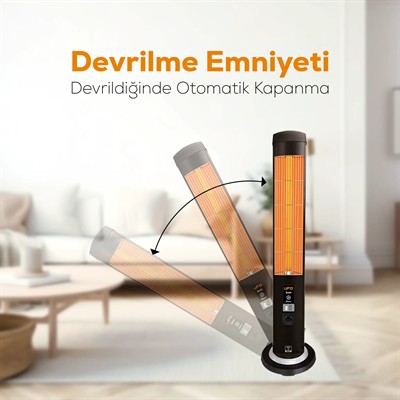 UFO Therapy Smart 2300W Mobil Uyumlu, Uzaktan Kumandalı, Tasarruf Modlu ve Programlanabilir Kule Tipi Isıtıcı