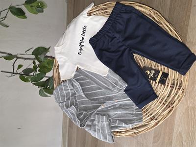 Kapüşonlu Müslin Ceketli 3’lü Bebek Kombin – Tanış Bebe