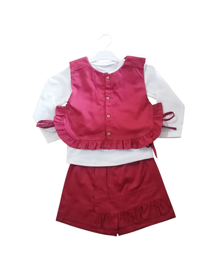 Pamuk Saten Şort Etek Kiremit