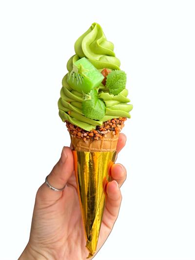 Antep Fıstıklı Soft Dondurma Maketi Kornet Külah