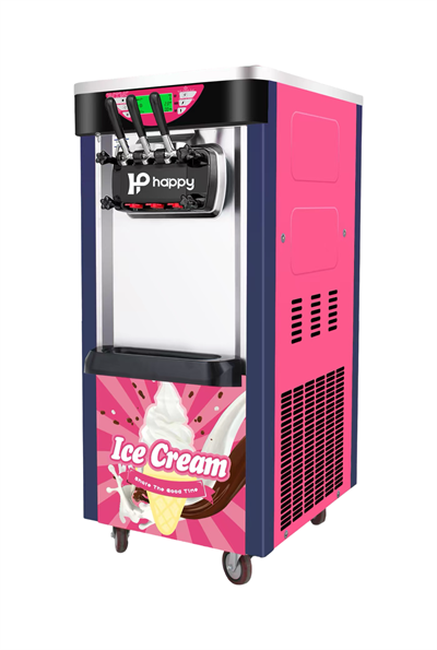 Happy icecream Üç Kollu Soft Dondurma Makinesı 12 lt HPY-0018C Tekerlekli 2+1