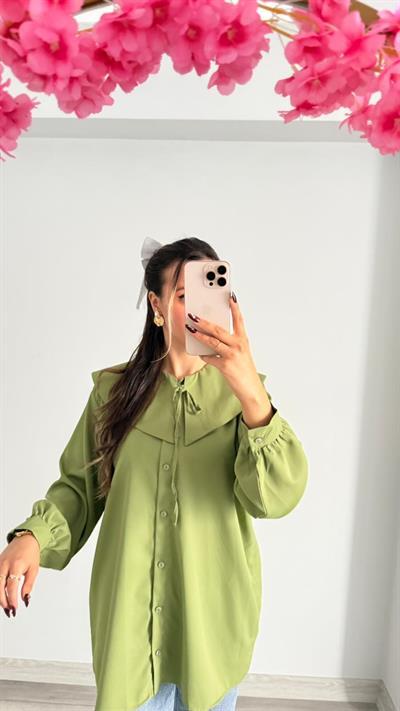 FİL YAKA GÖMLEK YEŞİL