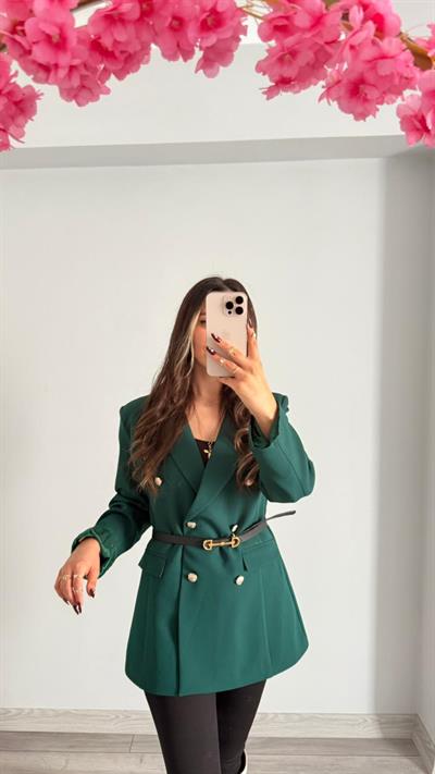 ZÜMRÜT YEŞİLİ BLAZER CEKET