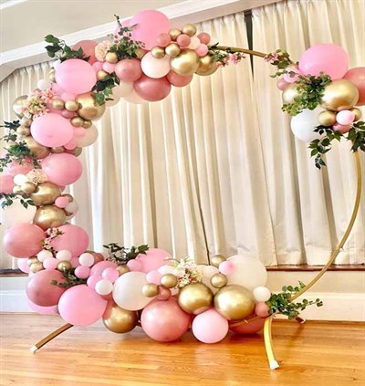 Pembe Gold Çember Balon Arka Fon